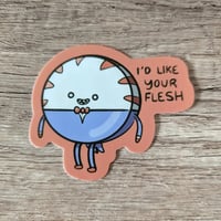 Image 1 of I'd Like Your Flesh - Cute Peppermint Butler Adventure Time Vinyl Laminate Sticker