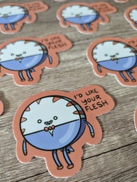 Image 3 of I'd Like Your Flesh - Cute Peppermint Butler Adventure Time Vinyl Laminate Sticker