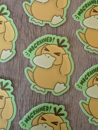 Image 2 of Migrained! - Psyduck - Vinyl Laminate Sticker