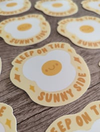 Image 2 of Keep on the Sunny Side - Cute Egg Vinyl Laminate Sticker