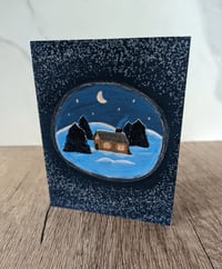 Image 1 of Silent Night - Handmade Christmas Card - Cozy Illustration