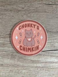Image 3 of Chonky's Chimkin - Cute Funny Chubby Cat Vinyl Laminate Sticker