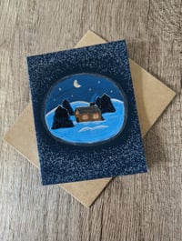 Image 2 of Silent Night - Handmade Christmas Card - Cozy Illustration