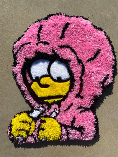 Image of Pink Hoodie Girl Rug