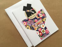 Image 5 of Kimono Japanese Doll Greeting Cards | Set of 2