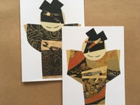 Image 3 of Japanese Kimono Doll Greeting Cards | Set of 2