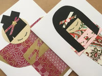 Image 2 of Japanese Kokeshi Doll Note Cards | Set of 2