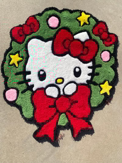 Image of Christmas Kitty Rug