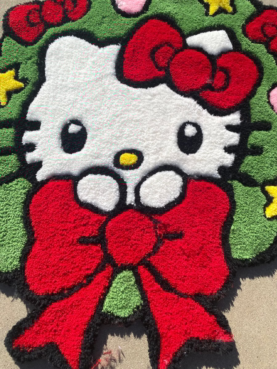 Image of Christmas Kitty Rug