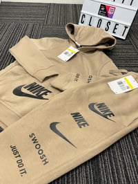 Image 2 of Boys Nike Swoosh Tracksuit Nude