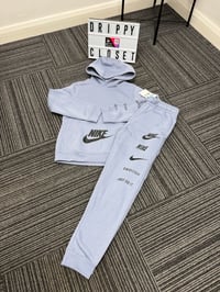 Image 1 of Boys Nike Swoosh Tracksuit Blue