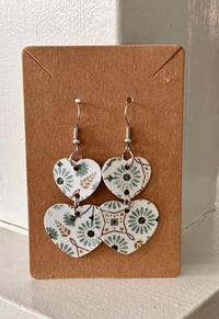 Heart shaped paper earrings