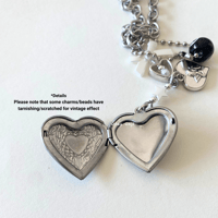 Image 3 of Heart Locket Car Rear Mirror Charm + Bag Strap Charm
