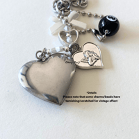 Image 4 of Heart Locket Car Rear Mirror Charm + Bag Strap Charm