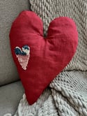 Large Coverlet Heart Pillow