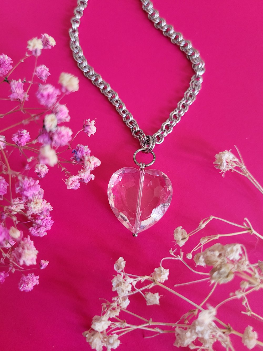 Image of "Pink Heart" Necklace 