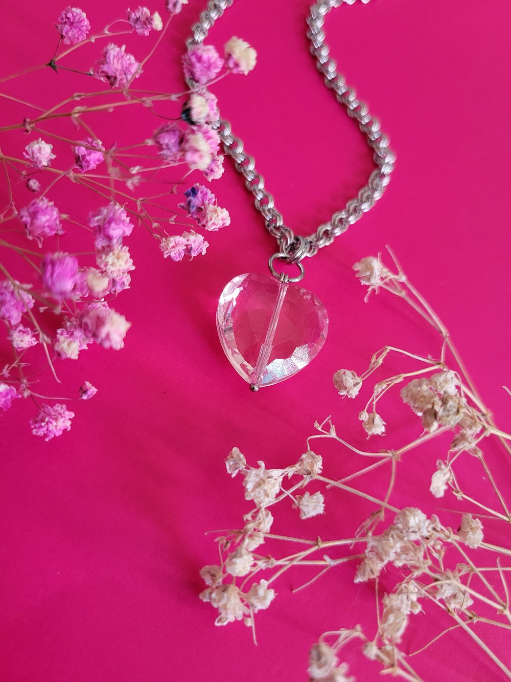 Image of "Pink Heart" Necklace 