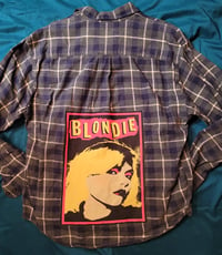 Image 1 of Blondie band patch flannel, size L