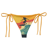Image 3 of Surf's Up Wave Recycled String Bikini Bottom