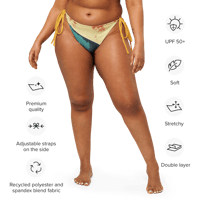 Image 7 of Surf's Up Wave Recycled String Bikini Bottom