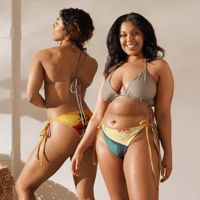 Image 12 of Surf's Up Wave Recycled String Bikini Bottom