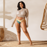 Image 14 of Surf's Up Wave Recycled String Bikini Bottom
