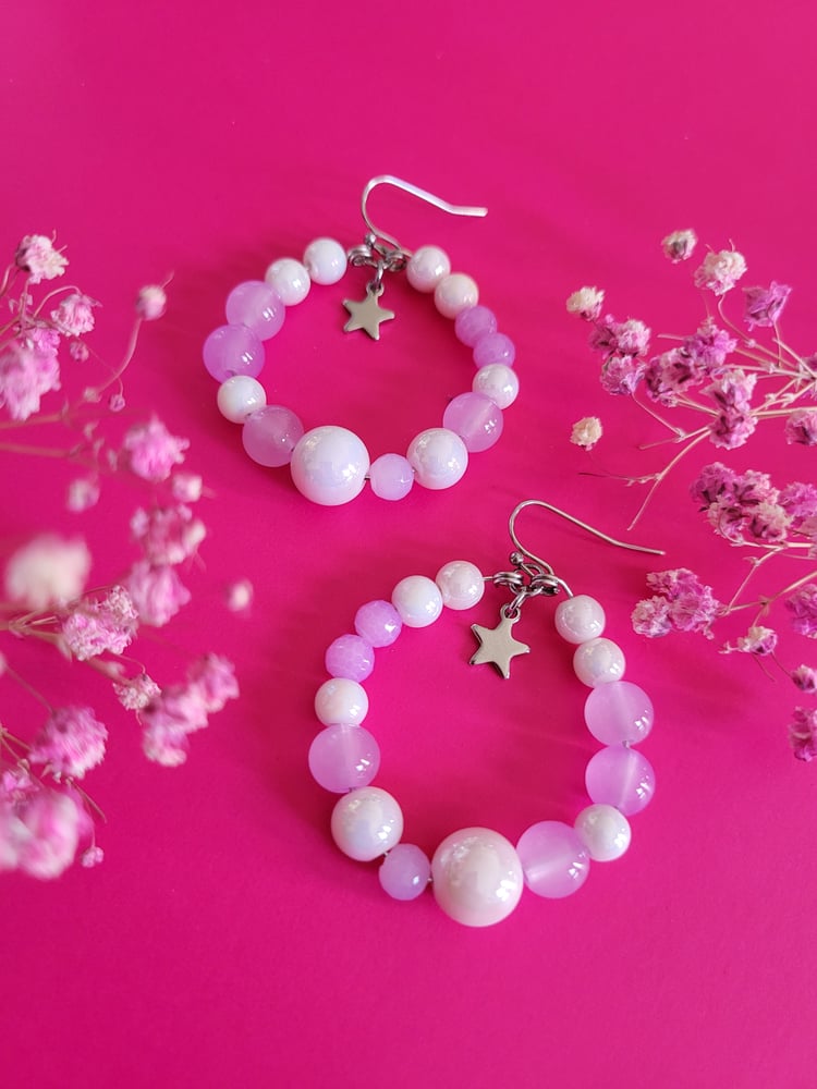Image of "Muñekita Star" Hoop Earrings 