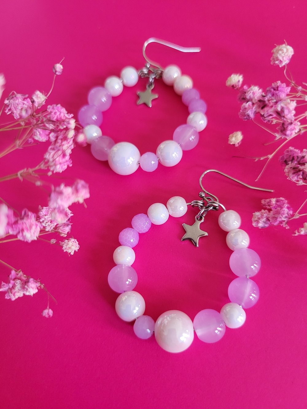 Image of "Muñekita Star" Hoop Earrings 