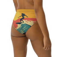 Image 1 of Surf's Up Wave Recycled High-Waisted Bikini Bottom