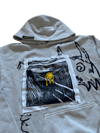 Image 2 of Heather Grey Scream Hoodie