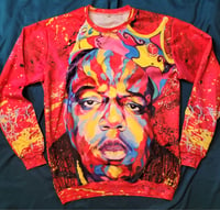 Image 1 of Biggie Smalls B.I.G. AOP all over print long sleeve t-shirt, size 2X