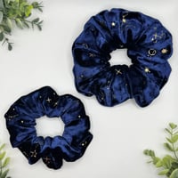 Image 1 of Blue Velvet Stars Scrunchie
