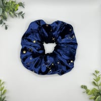 Image 2 of Blue Velvet Stars Scrunchie