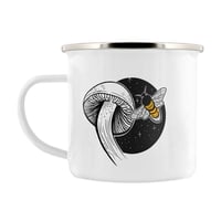 Image 1 of Bee & Fungi Enamel Mug - Nature's Delights Collection