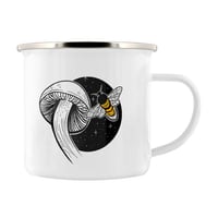 Image 2 of Bee & Fungi Enamel Mug - Nature's Delights Collection