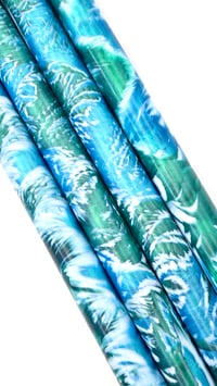 Image 1 of Rip-Tide, custom bespoke pen blanks, high pressure cured with Alumilite Resin. Perfect for hand turn