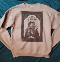 Stevie Nicks white witch star/moon crew neck sweatshirt