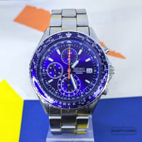 Image 5 of 2017 Seiko Flightmaster SND255 Blue Pilot's Chronograph (7t92-0CF0)