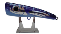 Image 1 of 60g Bubz  Purplish Blue Top, Light Blue Bottom and Stripes Popper