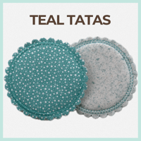 Image 1 of Washable Nursing Pads - Teal Tatas