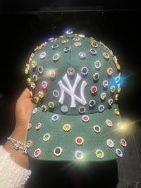 Image 1 of Rhinestone Fitted Hat