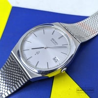 Image 1 of 1976 Seiko Quartz QZ Silver Dial Vintage Wristwatch (4122-8000)