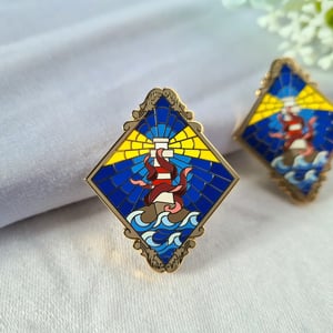 Image of The Lighthouse & The Kraken Enamel Pin | Our Flag Means Death