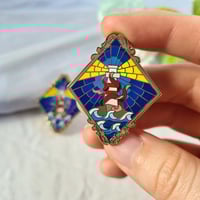 Image 1 of The Lighthouse & The Kraken Enamel Pin | Our Flag Means Death