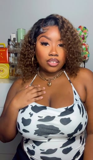 Image of Brown Ombré 7x5 Curly Bob Wig in 12”
