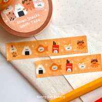Image 1 of Asian Snack Cat Washi Tape 