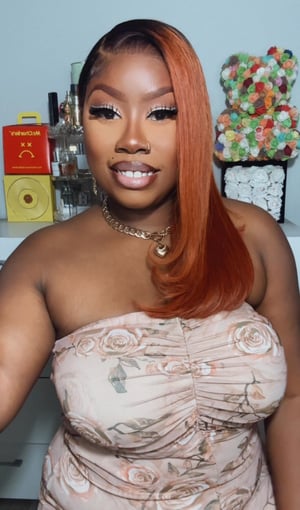 Image of Copper 13x4 Lace Front Bob Wig in 16”