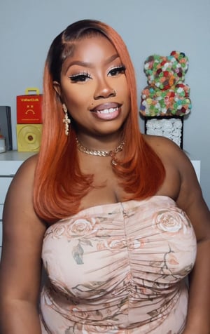 Image of Copper 13x4 Lace Front Bob Wig in 16”