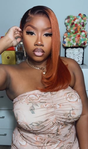 Image of Copper 13x4 Lace Front Bob Wig in 16”