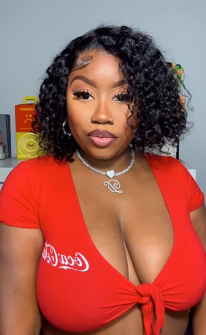 Image of 7”x5” Black Curly Closure Wig in 10”